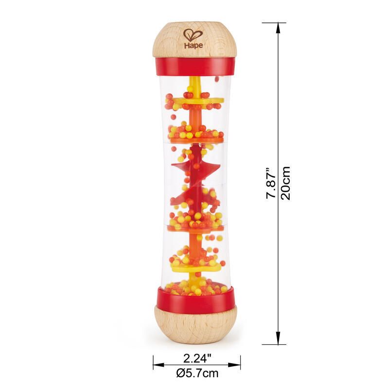 Baton De Pluie Rouge Bois Et Multi Hape Eveil Musical