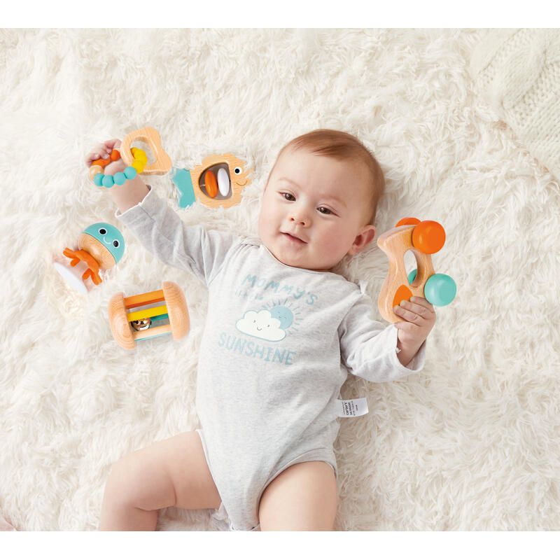 Coffret Sensoriel 1er Age Bleu Et Corail Hape Jouet 1er Ge