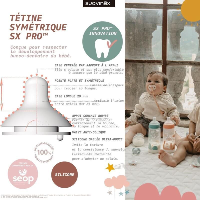 Biberon Tetine Sxpro M Dreams 270ml Rose
