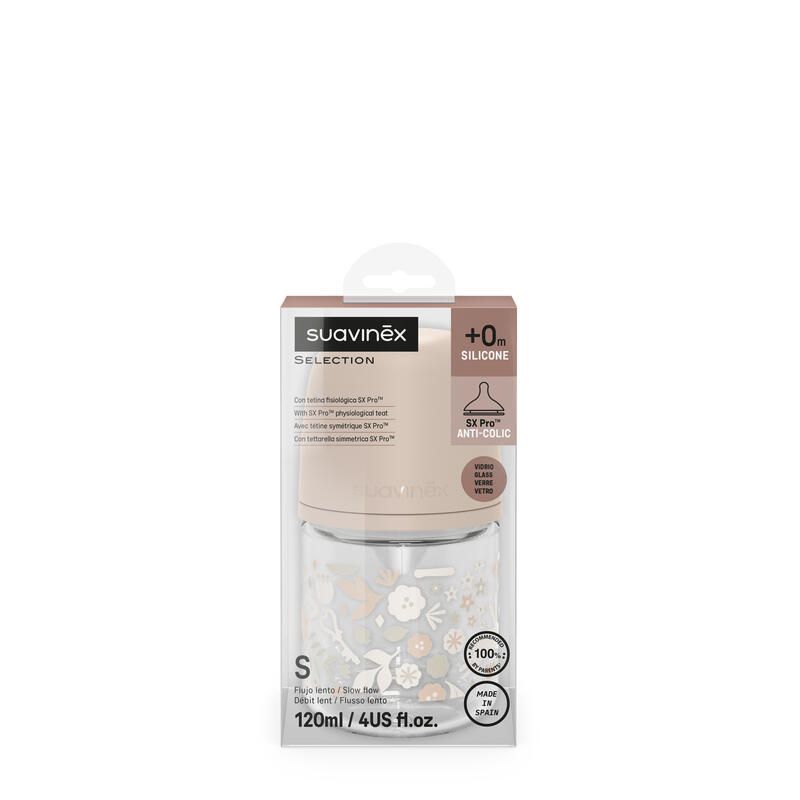 Biberon Verre Wonderland 120ml Rose