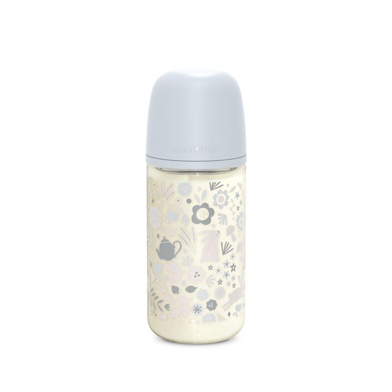 Biberon Verre Wonderland 240ml Bleu