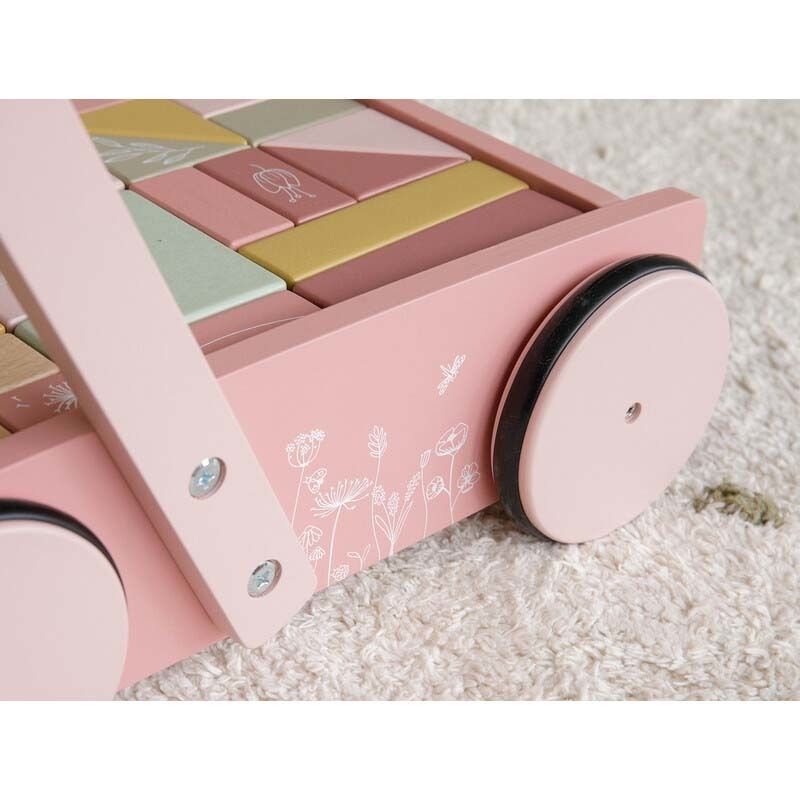 Chariot De Marche Wild Flowers 12m+ A Bloc Rose