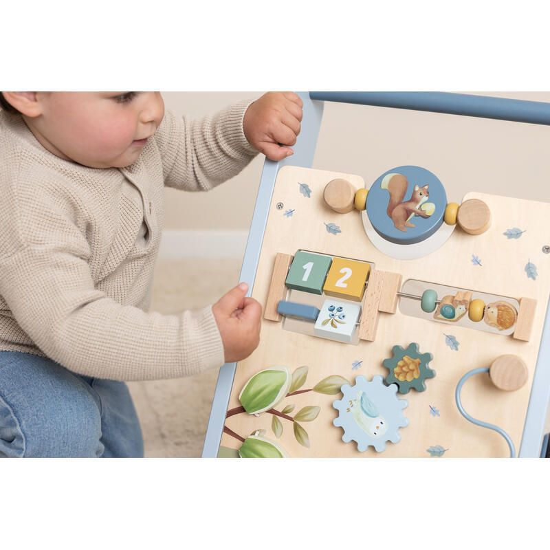 Chariot De Marche Forest Friends Bleu Marron Jaune Beige Vert M