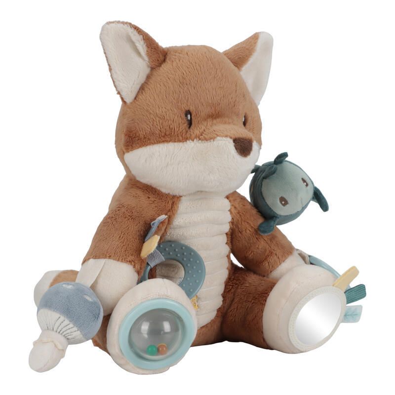 Peluche Activites Renard Forest Friends Bleu Marron Beige Vert Jaune