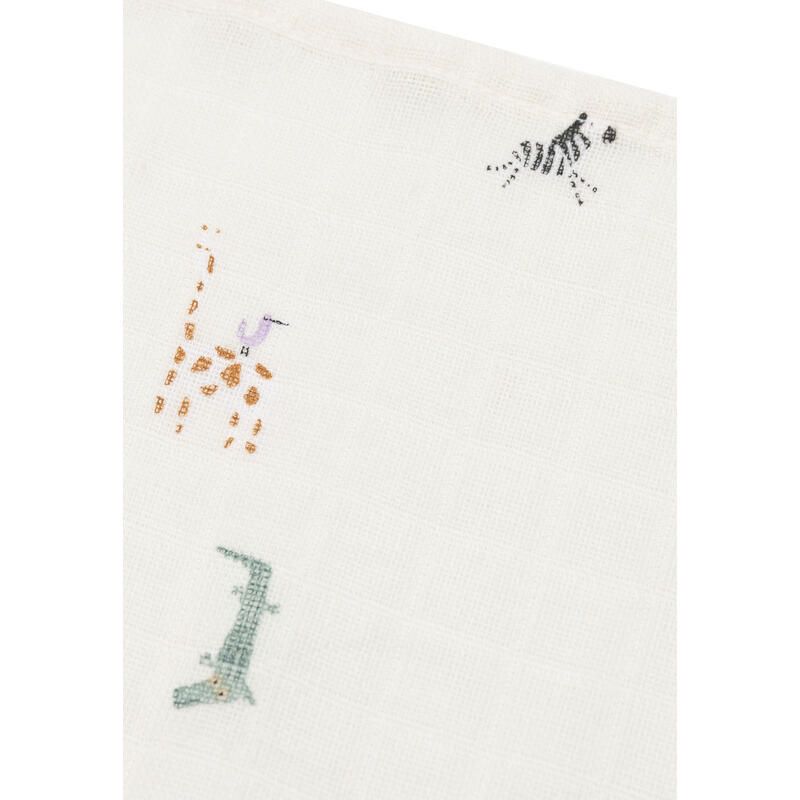 Lange Gaze De Coton Small X3 Jungle Jambo 70x70cm Multicolor