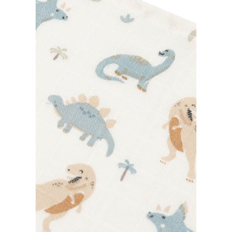 Lange Gaze De Coton Small X3 Roarsome 70x70cm Multicolor