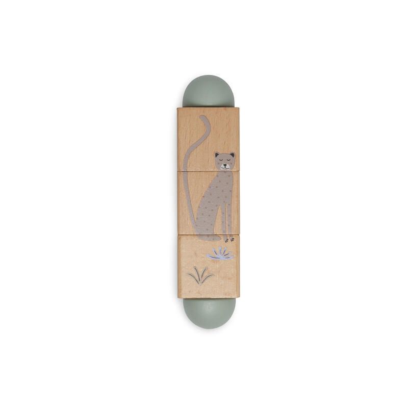 Puzzle En Bois A Tourner Jungle Jambo Multicolor