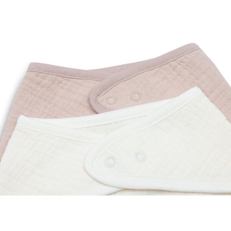 Bavoir Bandana Gaze De Coton X2 Basics Wild Rose Oatmeal