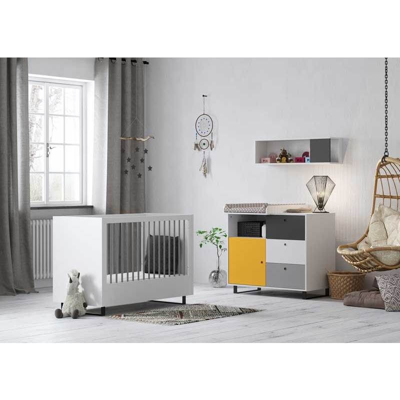 Chambre Duo Concept Lit 60x120 Commode Safran Vox