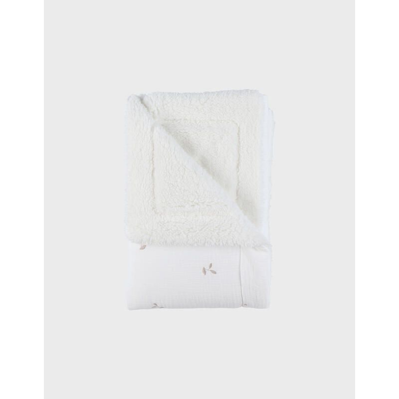 Couverture Gaze De Coton Bio Brodee Sherpa Fluffy, Orso Lily 75x100cm