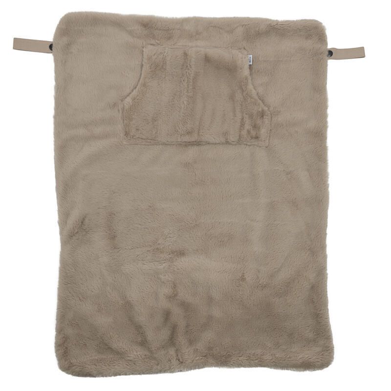 Couverture Nomade Fausse Fourrure Angora Beige