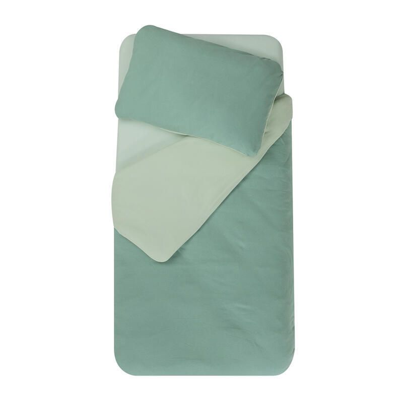 Housse De Couette Et Taie 100x140cm Sapin/Vert Gris