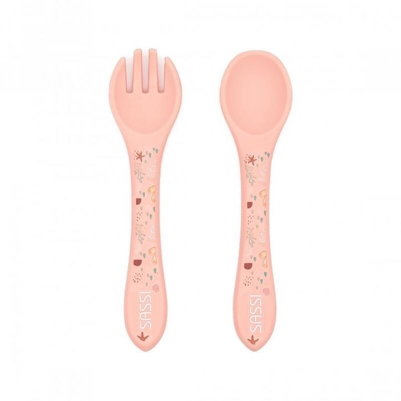 Couverts en silicone Slurpy la pieuvre Rose